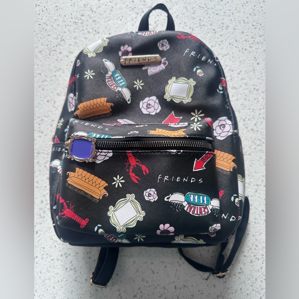 Friends Themed Black MiniBackpack